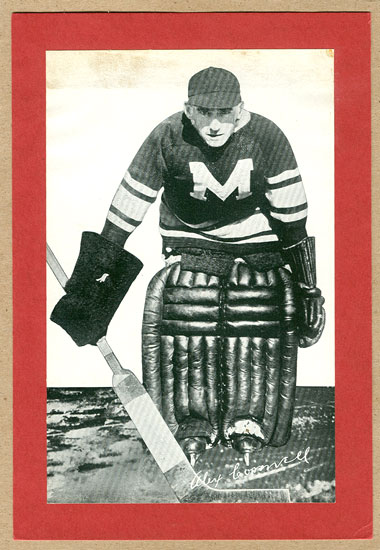 Alex Connell holds an NHL record dating back to the 1920s, and was working hard on that feat 7 February 1928. Seen here as a Montreal Maroon, he is best known as an Ottawa Senator.