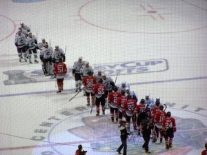 On the victorious side of these lines: where the Hawks want to be (photo property of Pam Rodriguez)