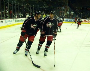 Jan Hejda and Chris Clark