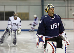 Thomas (foreground) and Quick (background) squared off for the second time since winning Olympic silver together (Photo by Jeff Cagle).