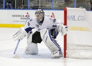 Dwayne Roloson : JAN 20 Lightning at Thrashers Dwayne Roloson goaltender Lightning
