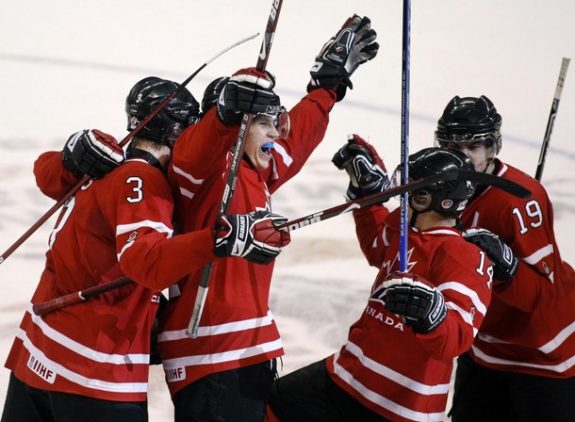 Keith Aulie, Tyler Myers, Jordan Eberle