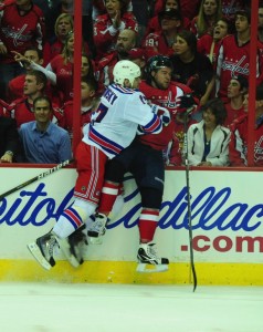 Avery hit Caps Rangers Sean Avery hit