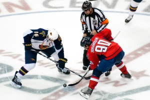 Ladd and Johansson Faceoff