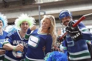 Canucks Fans: JUN 10 Stanley Cup Finals - Game 5 - Bruins at Canucks Canucks fans outside Rogers Arena