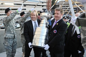Stanley Cup with Pritchard & Bolt: OCT 06 Flyers at Bruins Stanley Cup