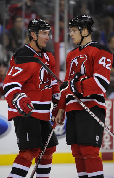 Adam Larsson: Preseason - SEP 23 Rangers at Devils Adam Larsson and Ilya Kovalchuk Devils