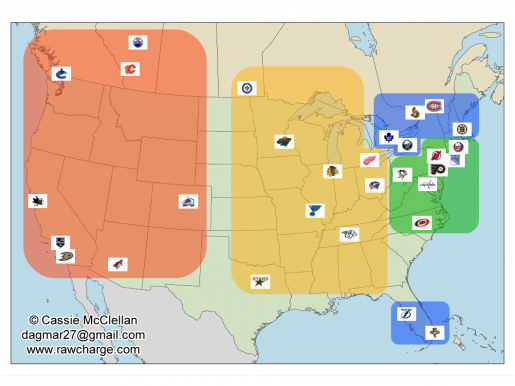 NHL-realignment-map NHL realignment map
