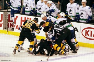 Concerns over head injuries may gradually eliminate fighting from hockey. (photo courtesy SlidingSideways/Flickr CC)
