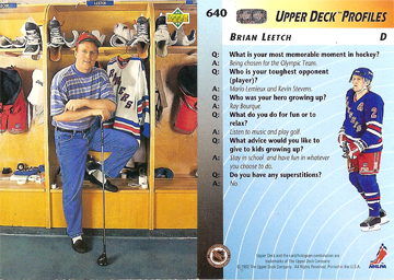 Leetch_composite Brian Leetch 1992 Upper Deck card