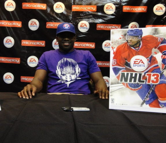 PK resized P.K. Subban EA Sports NHL 13 launch