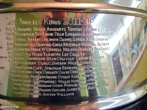 Kings Stanley Cup engraving NHL Fans