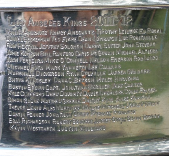 Los Angeles Kings Cup Engraving