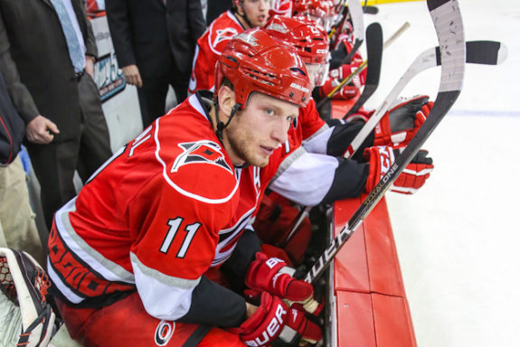 Carolina Hurricane Jordan Staal - Mandatory Photo Credit: Andy Martin Jr