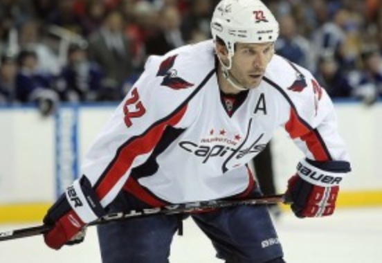 February 18, 2012; Tampa FL, USA; Washington Capitals right wing Mike Knuble (22) during the first period against the Tampa Bay Lightning at Tampa Bay Times Forum. Mandatory Credit: Kim Klement-USA TODAY Sports