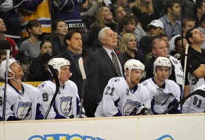Wayne Fleming behind the bench of the Tampa Bay Lightning. (Jayne Kamin-Oncea-USA TODAY Sports)
