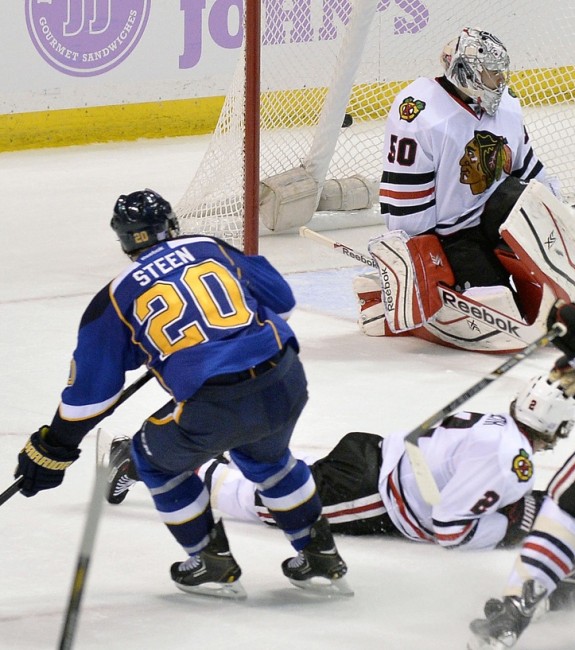 Alex Steen's two-way play would be an asset to Sweden (Jasen Vinlove-USA TODAY Sports)