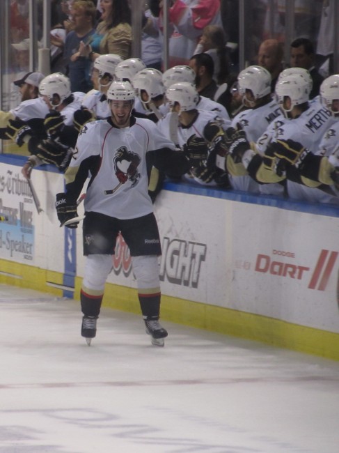 Second-year pro Jayson Megna received his first NHL call-up in October. (Alison Myers/THW)