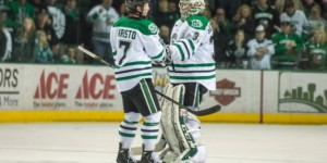 UND goalie Zane Gothberg, Eric Classen, UIND Sports