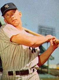 Can Martin Brodeur have one final hurrah in perhaps his final season just like Mickey Mantle (pictured), one of the greatest Yankees of all time? (Bowman Gum)