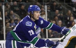 Alex Grenier, who was instrumental in the Comets round against the Barons with four goals in the series, including the winning goal in game 7, it's hard to say if Utica would be in the Conference Finals right now, had they relied on less experienced players to carry the team at various points. (Credit: Texas Stars Hockey)