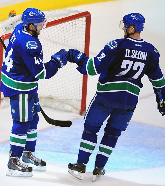 Daniel Sedin, Linden Vey, Vancouver Canucks, NHL, Milestones