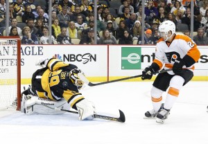 Penguins collapse against Flyers at Consol Energy Center...again. (Charles LeClaire-USA TODAY Sports)
