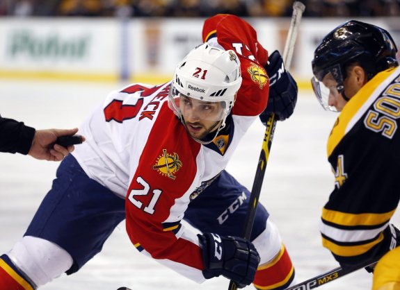 (Winslow Townson-USA TODAY Sports) Vincent Trocheck, left, is earning his keep with the Florida Panthers by piling up the points at a pretty steady clip. He doesn't scream future star when you watch him, but he's finding the scoresheet on a regular basis lately.