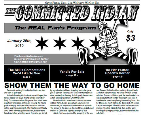 The Committed Indian sells outside United Center in Chicago (Courtesy Sam Fels / Committed Indian)