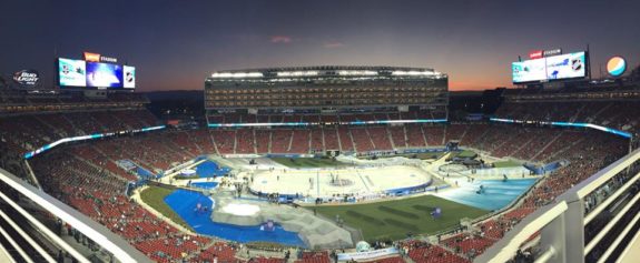 A panorama from our seats