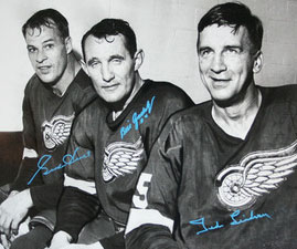 Detroit's veteran core of Gord Howe, Bill Gadsby and Ted Lindsay.