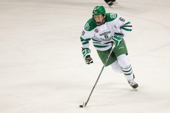 UND Defenseman Paul LaDue (Peter Bottini, UND Athletics)