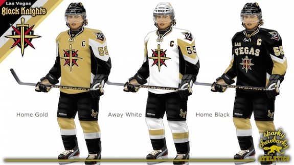 Las Vegas Black Knights concept jerseys [photo: sparky chewbarky]