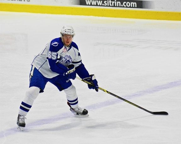 Slater Koekkoek of the Syracuse Crunch (Scott Thomas/Syracuse Crunch)