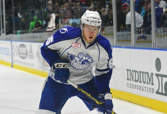 Slater Koekkoek of the Syracuse Crunch (Scott Thomas/Syracuse Crunch)