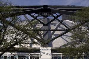 A view of the Civic Arena's 260-foot cantilevered arm that supported the dome. (Christopher Lancaster/Wikimedia)