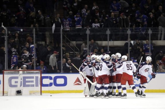 Columbus Blue Jackets celebrate