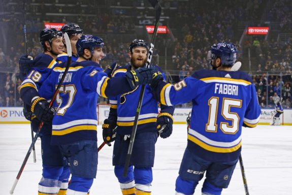 St. Louis Blues celebrate