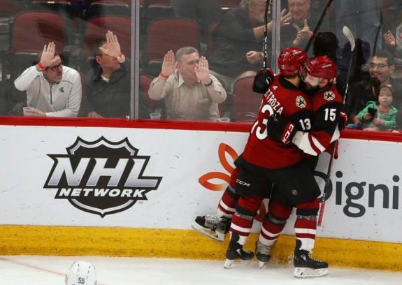 Arizona Coyotes Brad Richardson Vinnie Hinostroza