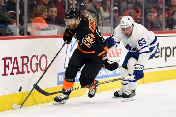 Philadelphia Flyers Jakub Voracek Toronto Maple Leafs Cody Ceci