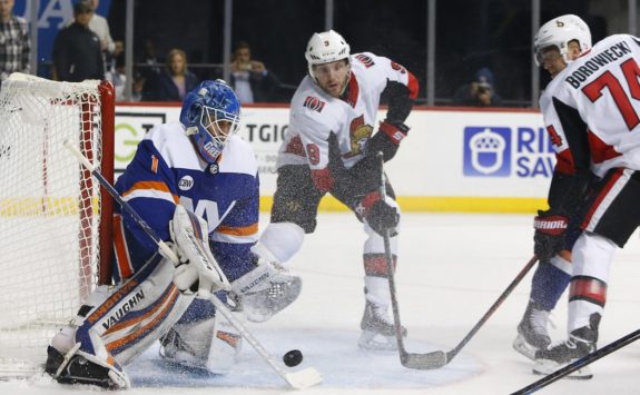 New York Islanders Thomas Greiss Ottawa Senators Mark Borowiecki