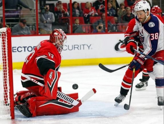 Boone Jenner and Scott Darling