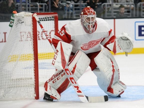 Red Wings goaltender Jonathan Bernier