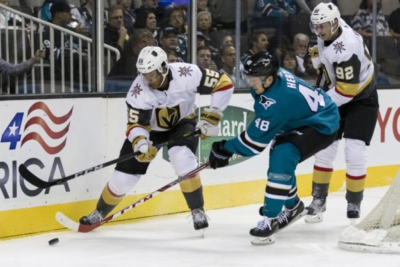 Golden Knights right wing Keegan Kolesar