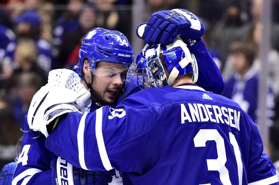 Toronto Maple Leafs Frederik Andersen Auston Matthews