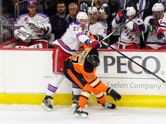 Ryan McDonagh, Wayne Simmonds (Amy Irvin / The Hockey Writers)