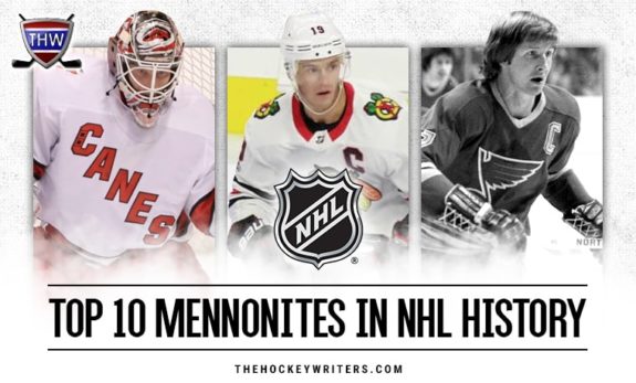 Jonathan Toews, Gary Unger and James Reimer