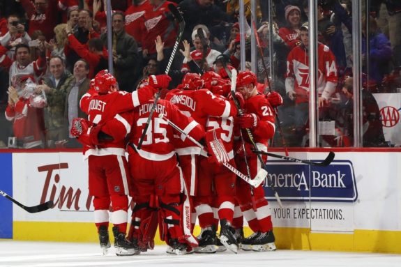 Detroit Red Wings celebrate