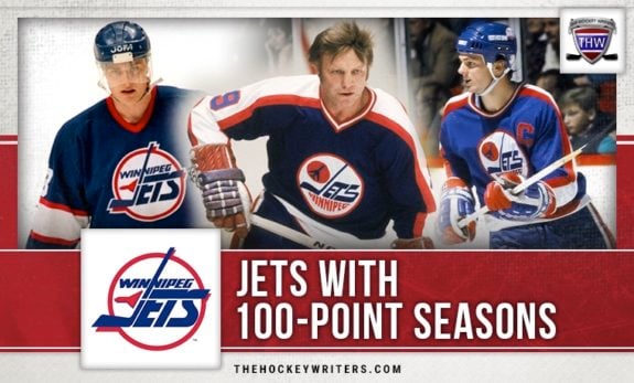 Bobby Hull Winnipeg Jets Dale Hawerchuk, and Teemu Selanne 100 point seasons