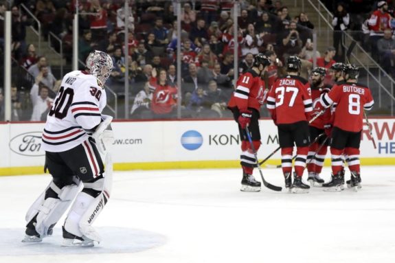 Chicago Blackhawks Cam Ward New Jersey Devils